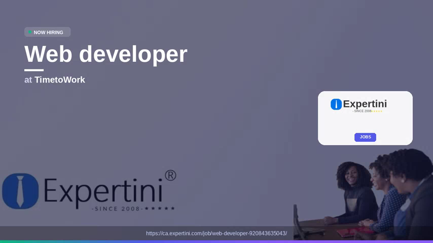 Web developer at TimetoWork, Undisclosed — Apply Now